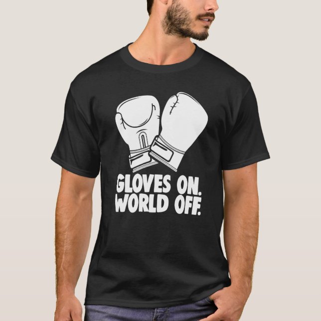 Camiseta Luva no Mundo das Mulheres Boxando Amor Esportivo  (Frente)