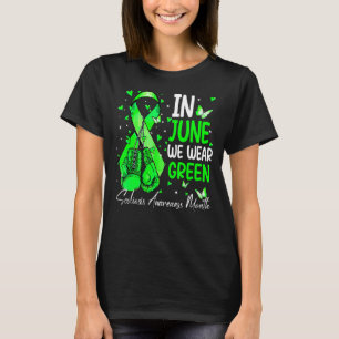Camiseta Luvas Boxando Em Junho Vestimos Escoliose Verde Em