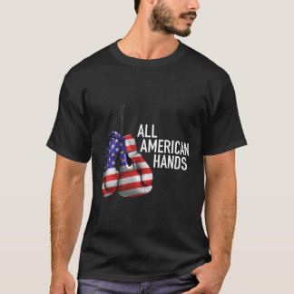 Camiseta Luvas de Boxe All American Hands – Patriótico F EU