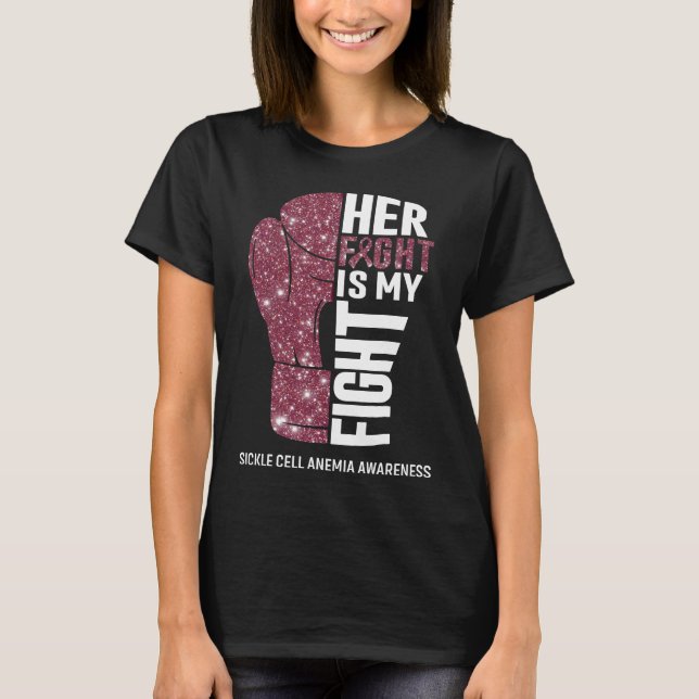 Camiseta Luvas de Boxe Anemia Falciforme Guerreiro (Frente)