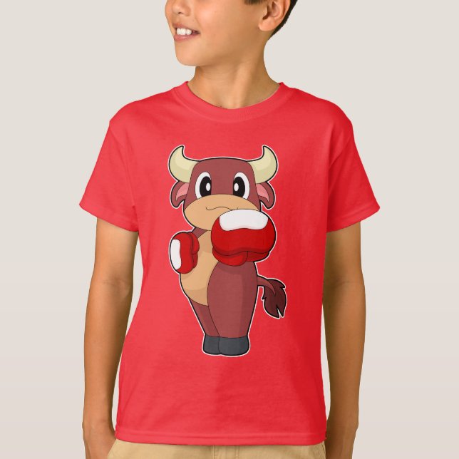 Camiseta Luvas de Boxe Bull Boxer (Frente)