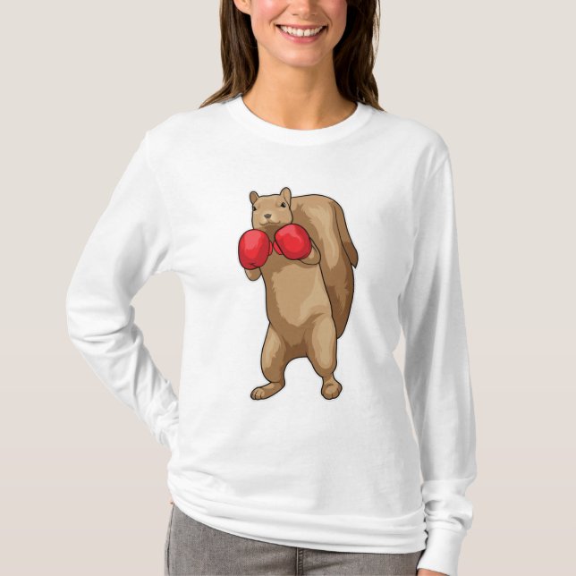 Camiseta Luvas de boxe de esquilo (Frente)