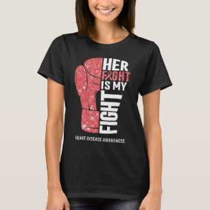 Camiseta Luvas de Boxe Doença Cardíaca Guerreiro