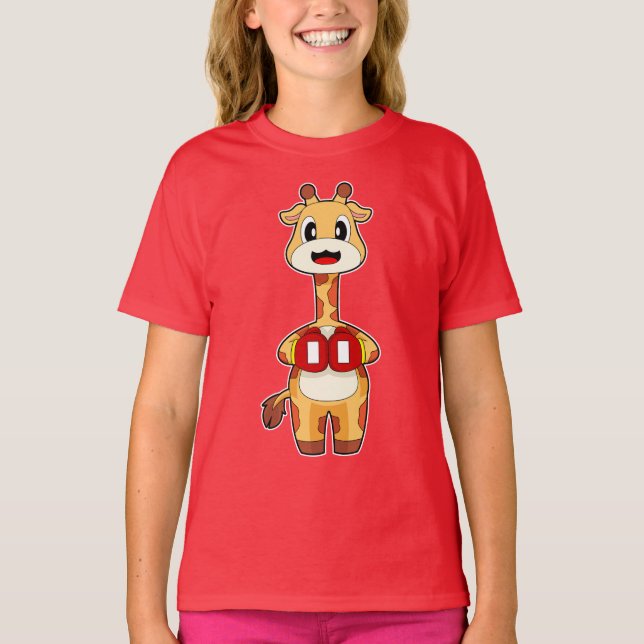 Camiseta Luvas de boxe Giraffe Boxer Boxe (Frente)