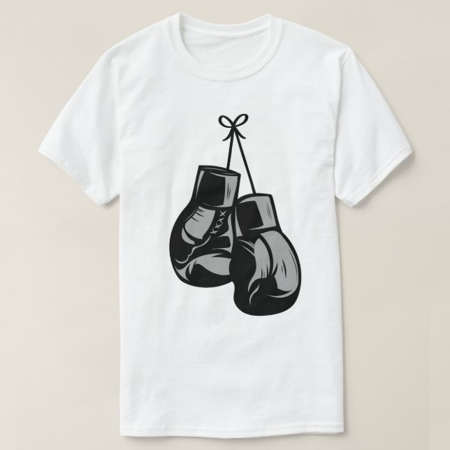 Camiseta luvas de boxe grandes (Frente do Design)