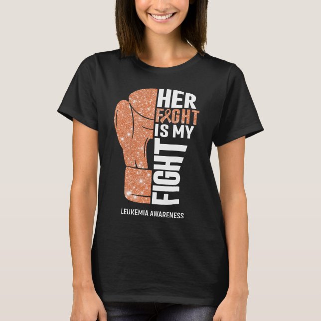 Camiseta Luvas de Boxe Guerreiro da Leucemia (Frente)