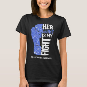 Camiseta Luvas de Boxe Lutador Contra o Câncer de Cólon