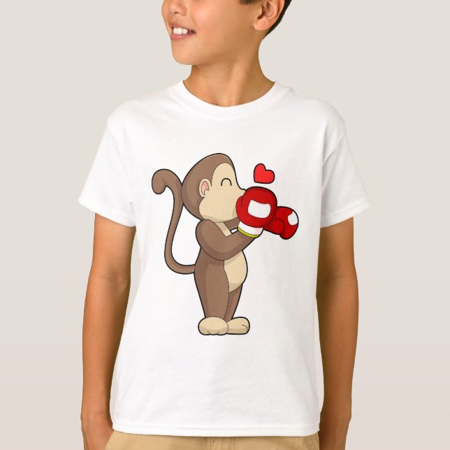 Camiseta Luvas de Boxe Macaco Boxer (Frente)