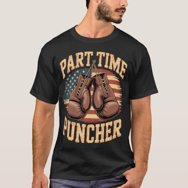 Camiseta Luvas de Boxe Para Socos Parciais Para (Frente)