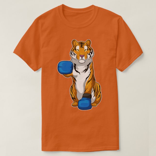 Camiseta Luvas de boxe Tiger Boxer (Frente do Design)