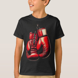 Camiseta Luvas de Boxe Vermelho Boxe Esporte Boxeador Kickb