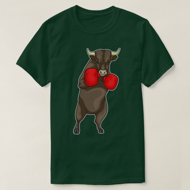 Camiseta Luvas de Boxer Bull Boxer (Frente do Design)