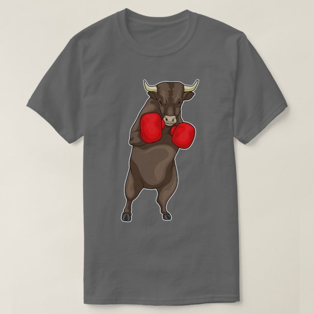 Camiseta Luvas de Boxer Bull Boxer (Frente do Design)