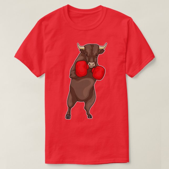 Camiseta Luvas de Boxer Bull Boxer (Frente do Design)