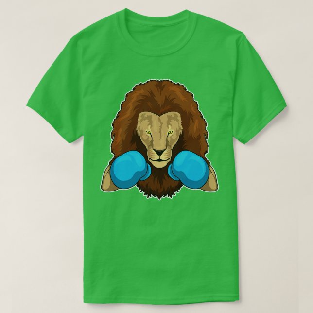 Camiseta Luvas de Boxer de Leão 2 (Frente do Design)