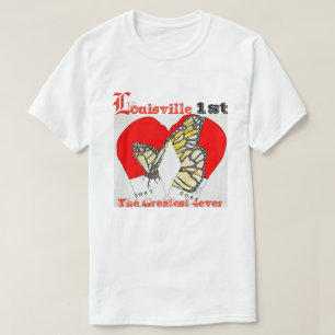Camiseta Luvas de encaixotamento vermelhas com borboleta de