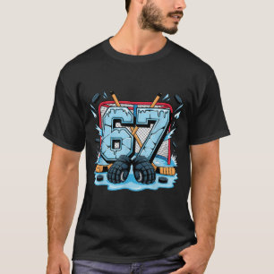 Camiseta Luvas de Rink de Gelo Drip Hockey 67 Meme Six Seve