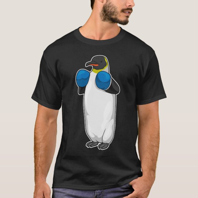 Camiseta Luvas para boxe de pinguins (Frente)
