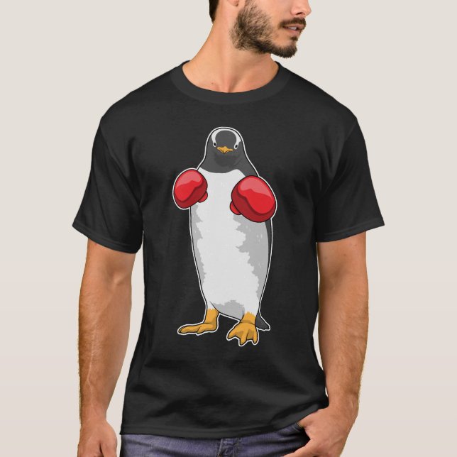 Camiseta Luvas para boxe de pinguins (Frente)
