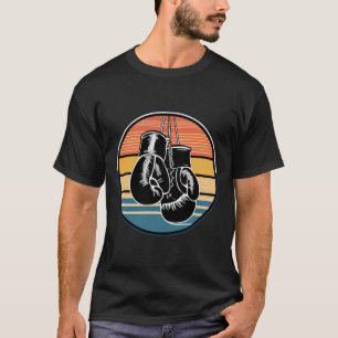 Camiseta Luvas Penduradas de Boxe Retro Kickboxing Amor pel
