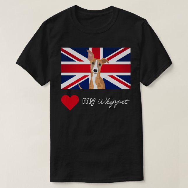 Camiseta LUVMYWHIPPET (DARK) Basic (Frente do Design)