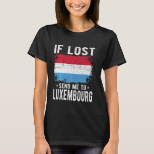 Camiseta Luxembourg Flag Souvenir - Se perdido envie-me par