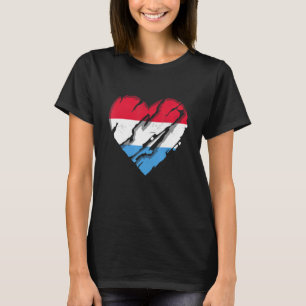Camiseta Luxembourg Heart Luxembourg Flag Luxembourg Pride
