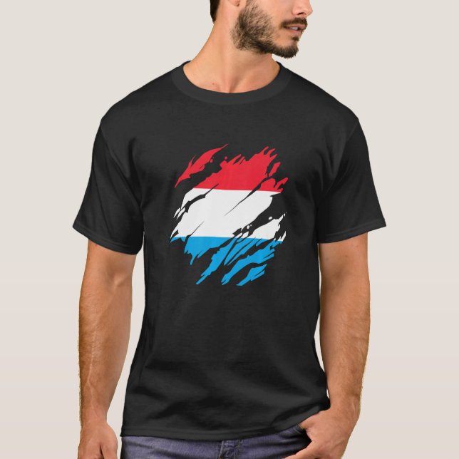 Camiseta Luxemburgo Bandeira Luxemburgo 1 (Frente)