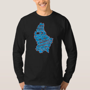 Camiseta Luxemburgo - Contorno do Luxemburgo - Viagem Luxem