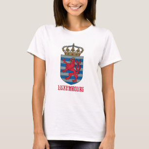 CAMISETA LUXEMBURGO - MAPA/LOGOTIPO/BANDEIRA/CORES/CREST