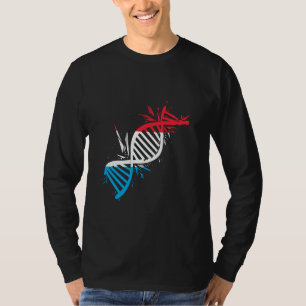 Camiseta Luxemburgo Molécula de DNA Bandeira Luxemburguesa