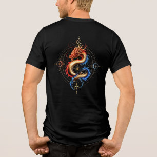 Camiseta Luxuosa Dragão Místico Dourado Alma do Dr