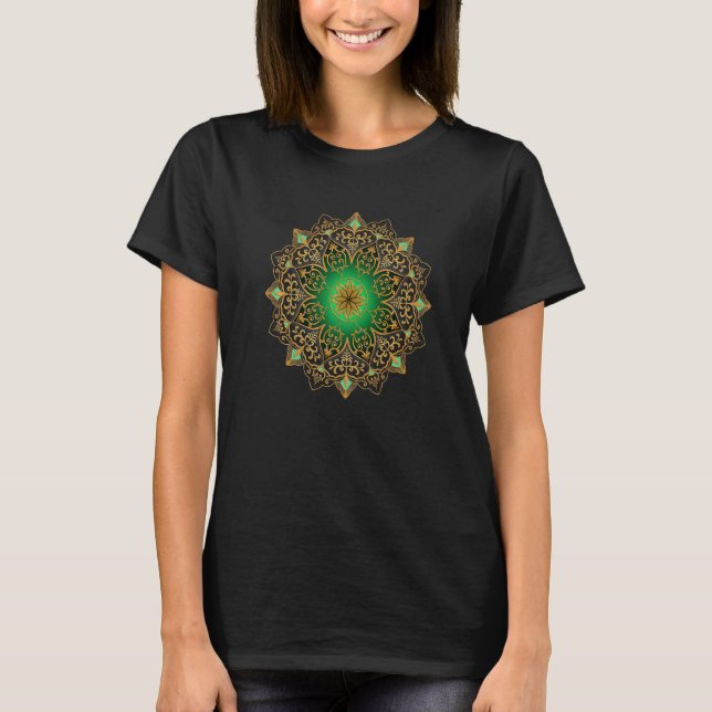 Camiseta Luxury Mandala Com Ouro Árabe 3 (Frente)