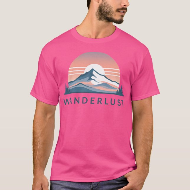 Camiseta Luz alpina sunset da montanha Wanderlust (Frente)