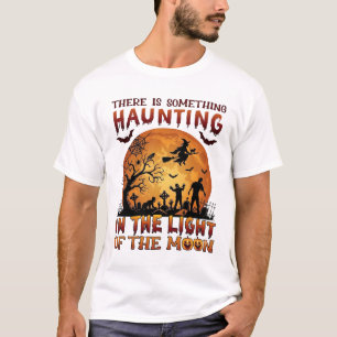 Camiseta Luz Assombrante Lua Halloween Bruxa Zumbis Cemitér