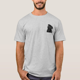 Camiseta Luz básica dos homens pretos bonitos do Pug -