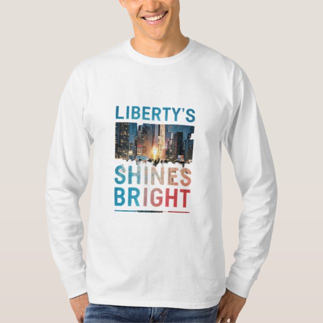 Camiseta Luz da Liberdade brilha (Frente)