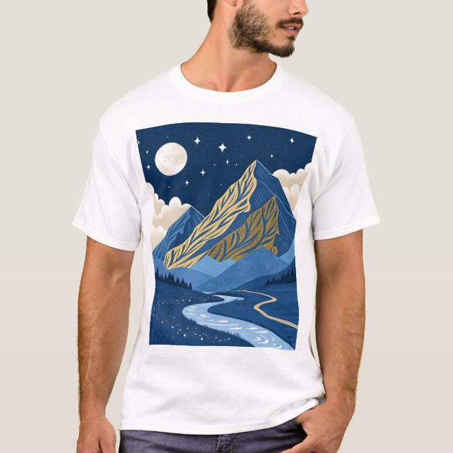 Camiseta Luz da Lua na Montanha (Frente)