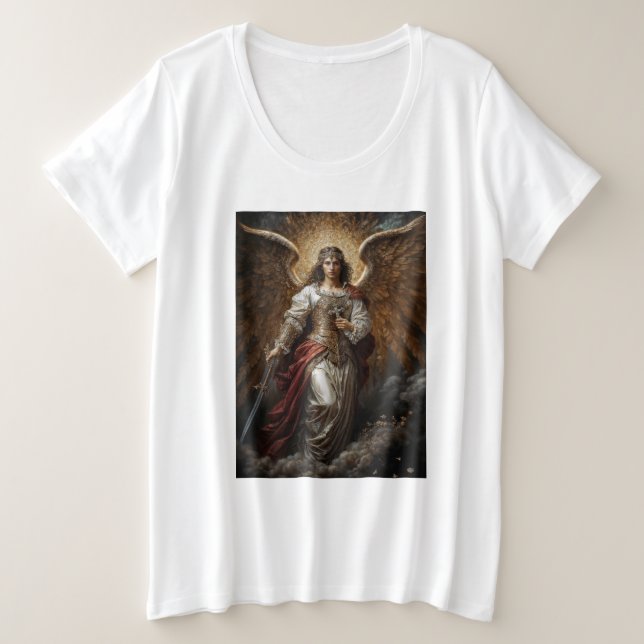 Camiseta Luz da Ordem Divina, Arcanjo Miguel (Frente do Design)