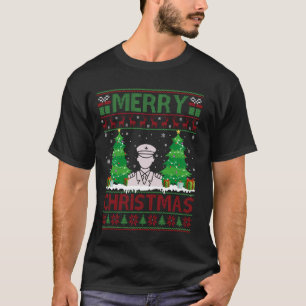Camiseta Luz de Árvore de Natal Feia e Doce Capitão Feia