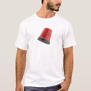 Camiseta Luz de baliza de emergência giratória vermelha