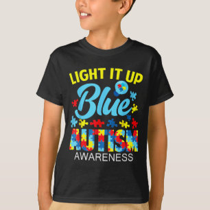 Camiseta Luz de conscientização sobre autismo ilumina o que