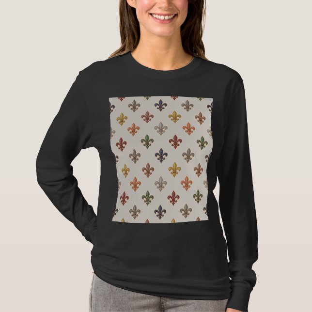 Camiseta Luz de Design de Flor-de-lis de Terra com Bosques (Frente)