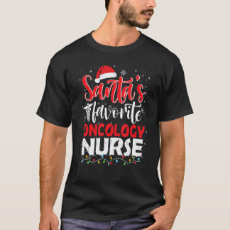 Camiseta Luz de Natal Enfermeira de Oncologia Favorita do P