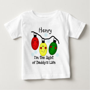 Camiseta Luz de Natal Personalizado do Pai de Vida do Pai