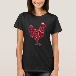 Camiseta Luz de Natal Xadrez Vermelho Família Correspondent