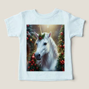 Camiseta Luz de neve: O Incantado Unicórnio de Natal