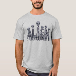 Camiseta Luz de Texto de alienígena