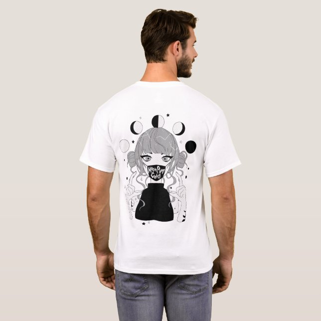 Camiseta Luz do GRUPO da FASE da LUA (Parte Traseira Completa)