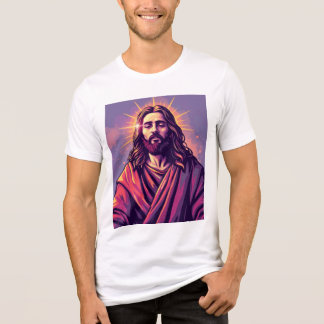 Camiseta Luz do Mundo: Jesus em Tee Gráfico de Robe